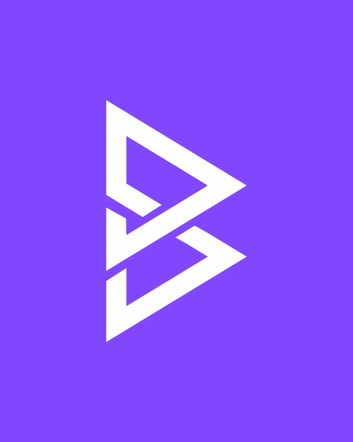 Símbolo da DuoPlay em branco sobre roxo