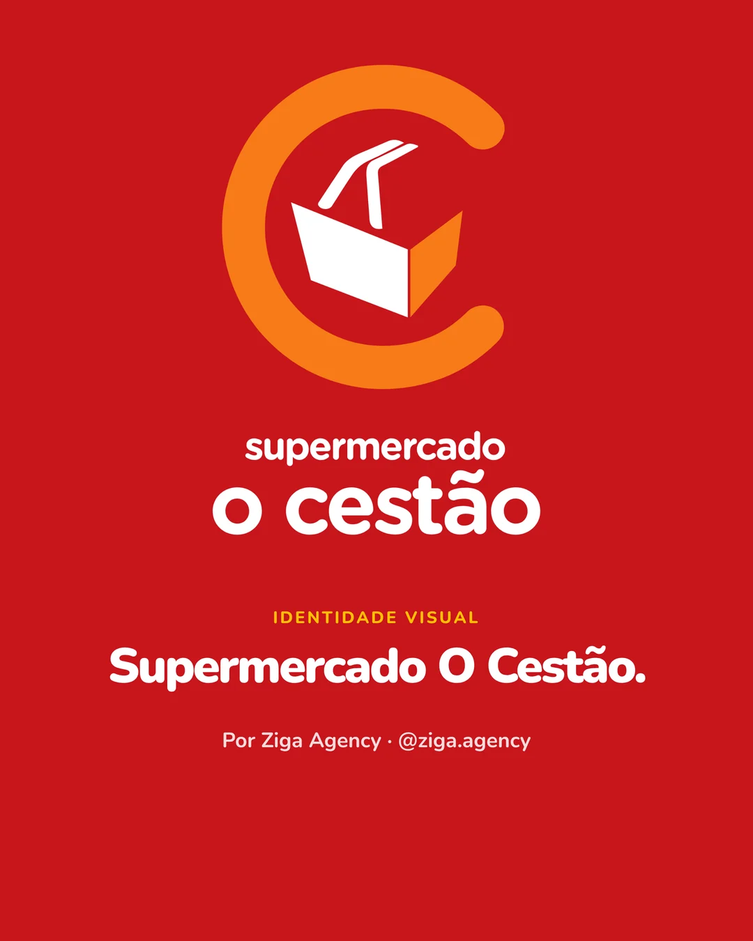 Logo vertical do Cestão sobre creme e os créditos do projeto