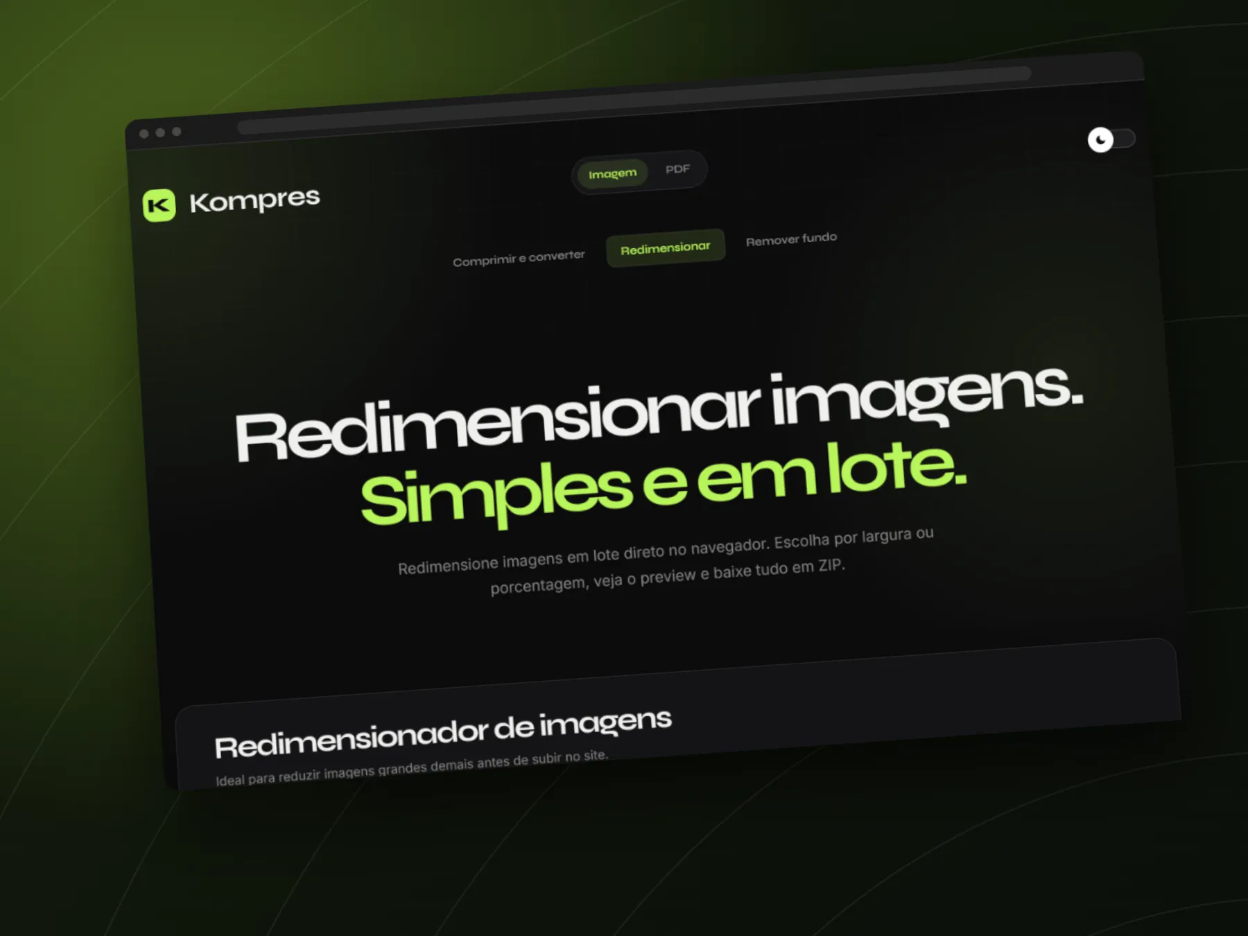 Redimensionar imagens