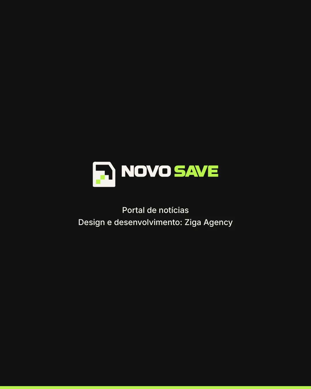 Logo do Novo Save e créditos do projeto
